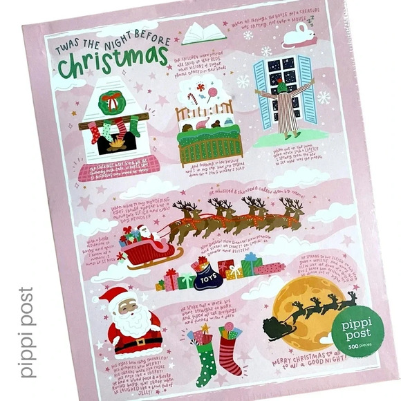 NWT PIPPI POST TWAS THE NIGHT BEFORE CHRISTMAS PUZZLE | 500 PIECES - Picture 1 of 6